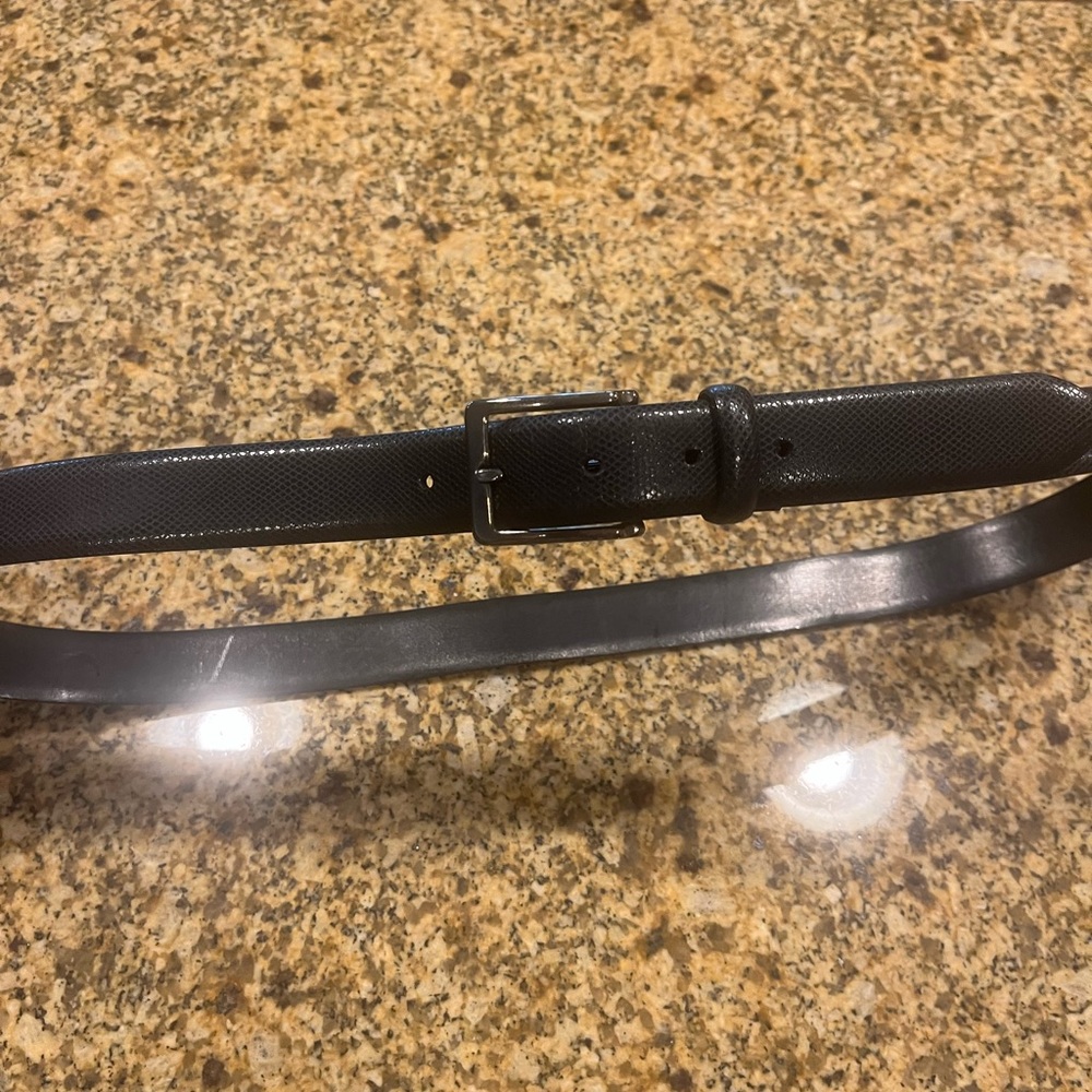 Vintage Men’s Black Leather Boston Basketweave Duty Belt • Measurements• Size 34